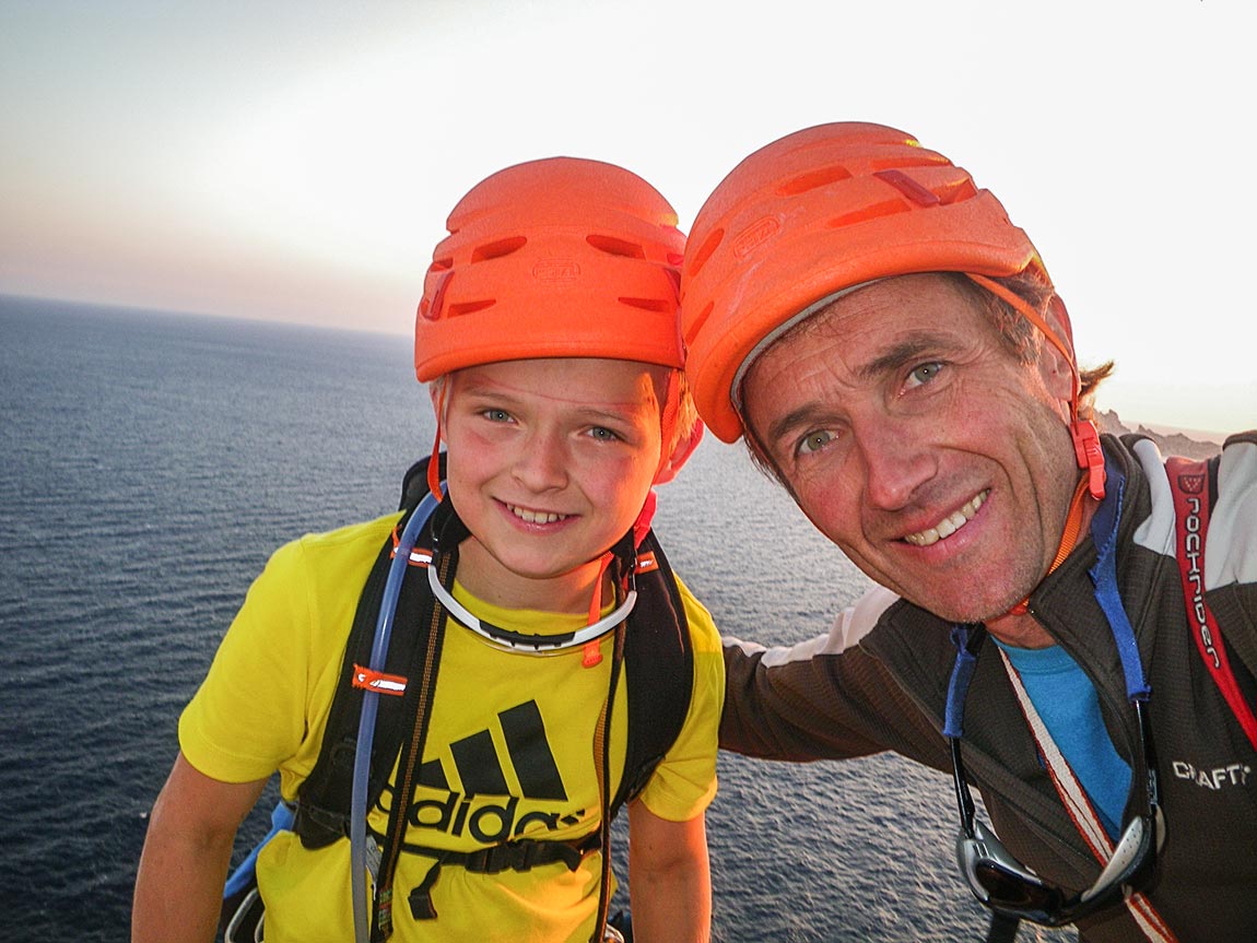 Bernard Gravier, guide de haute montagne et son fils Adrien