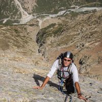 Grande Aiguille de la Bérarde, Sylvain dans "Granitude" Grande Aiguille de la Bérarde, Sylvain dans "Granitude"