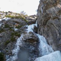 descente en rappel dans la cascade de glace, Vercors Cascade de glace Vercors