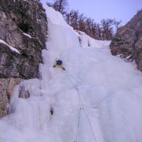 "La Croupe de la Pouffiasse" aux Fréaux Cascade de glace Hautes Alpes