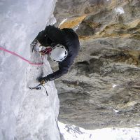 Cascade de glace à la Grave Cascade de glace, Les Ecrins