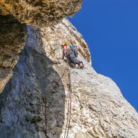 Stage d'escalade terrain d'aventure, falaise de Presles, Exo 7, 3ème longueur Stage d'escalade terrain d'aventure, falaise de Presles