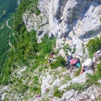 Pop Corn, via cordata de Daladom sur la falaise de Presles Pop Corn, via cordata de Daladom sur la falaise de Presles