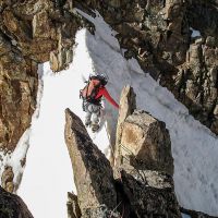 Les Ecrins,  à la sortie du Pilier Candau au Rateau Alpinisme