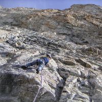 La Meije: Bastion central, "les grimpeurs se cachent pour ouvrir", 6a+ Alpinisme dans les Ecrins
