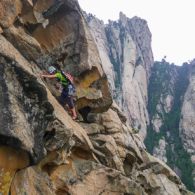 Corse: Barbara dans Canal historique à la Punta de Rossa escalade en Corse