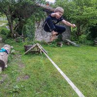 Adrien: Kung Fu et slackline slackline