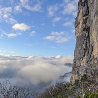 Une vue depuis la via corda de Daladom Via Corda falaise de Presles