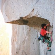 Bruno dans la voie du Nose El Capitan, Yosémite Toit dans le big wall, Yosémite