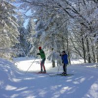 Dans les Coulmes sur la boucle noire du Follet Ski de fond dans les Coulmes