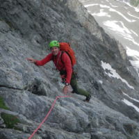 Sirac, Eric dans la voie "Biju- Duval" , 2019