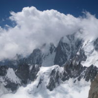 Face sud du Mont-Blanc, vue depuis le Grand Capucin