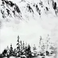 Les montagnes appellent, 2025 Peinture à l'encre